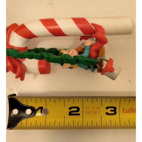 Elf Painting Candy Cane Ornament Christmas Striped Delight First Edition 1991 - Picture 6 of 9